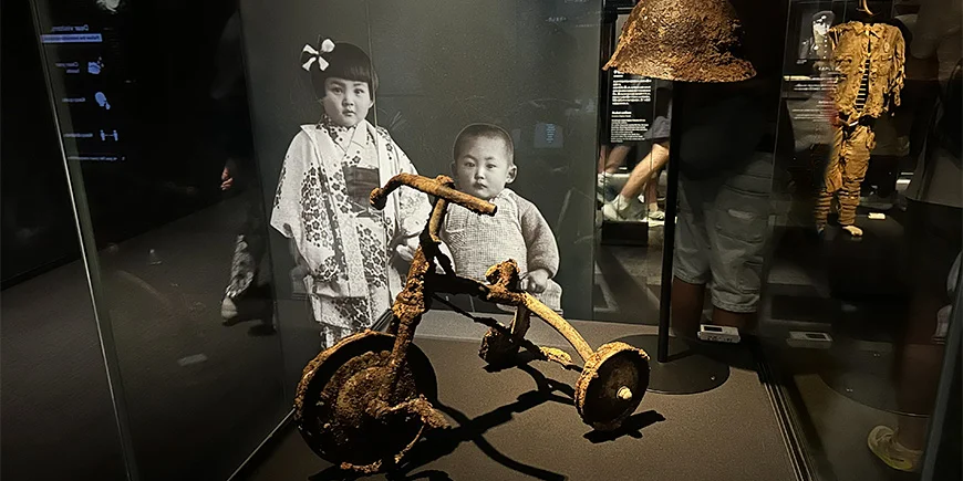 Bränd trehjuling från Hiroshima.